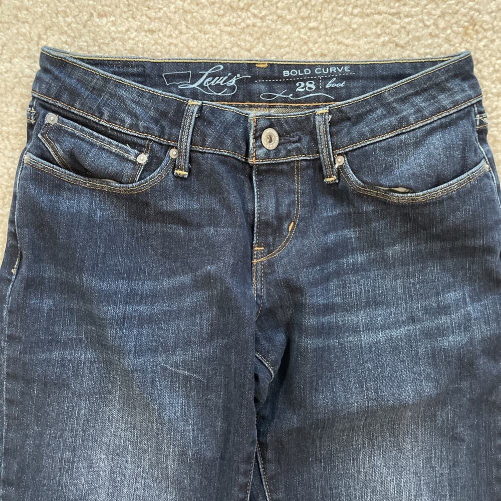 Levis Bold Curve Bootcut Jeans Womens Size 28 Preowned Excellent Blue
